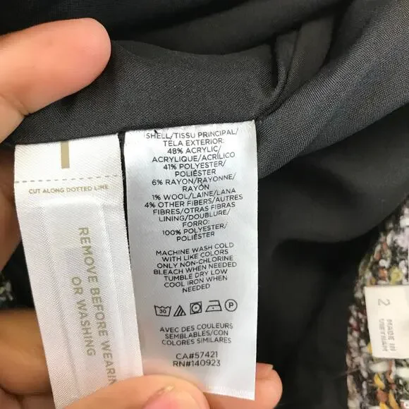 New Loft Tweed Pocket Skirt Plaid‎ Mini size 2 - Picture 11 of 12